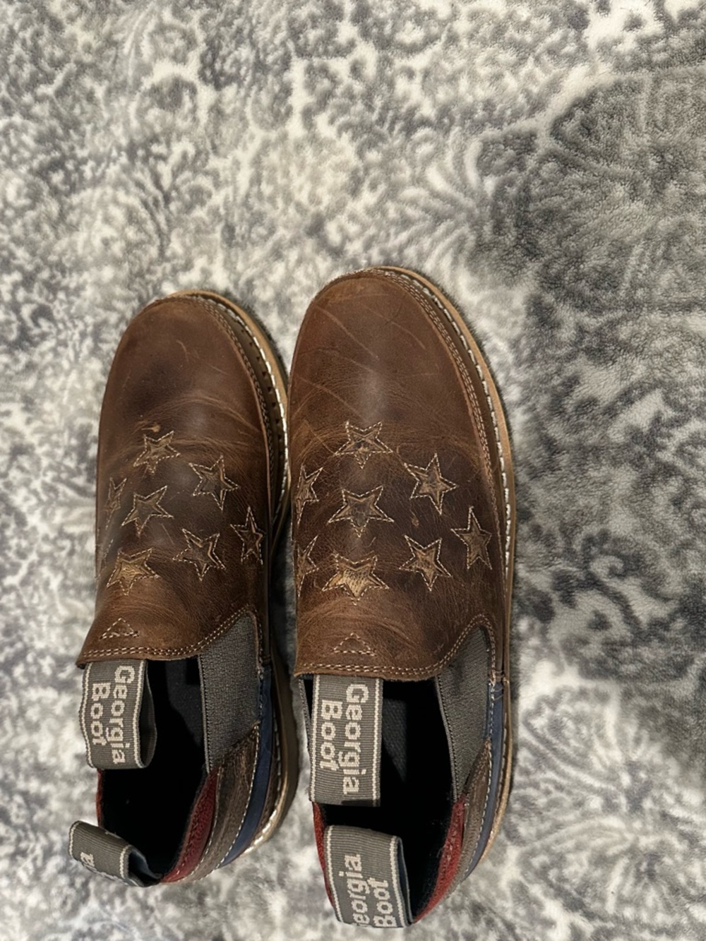 Georgia Boot Women's Size 10 Romeos with Star and US Flag Stitch Detail